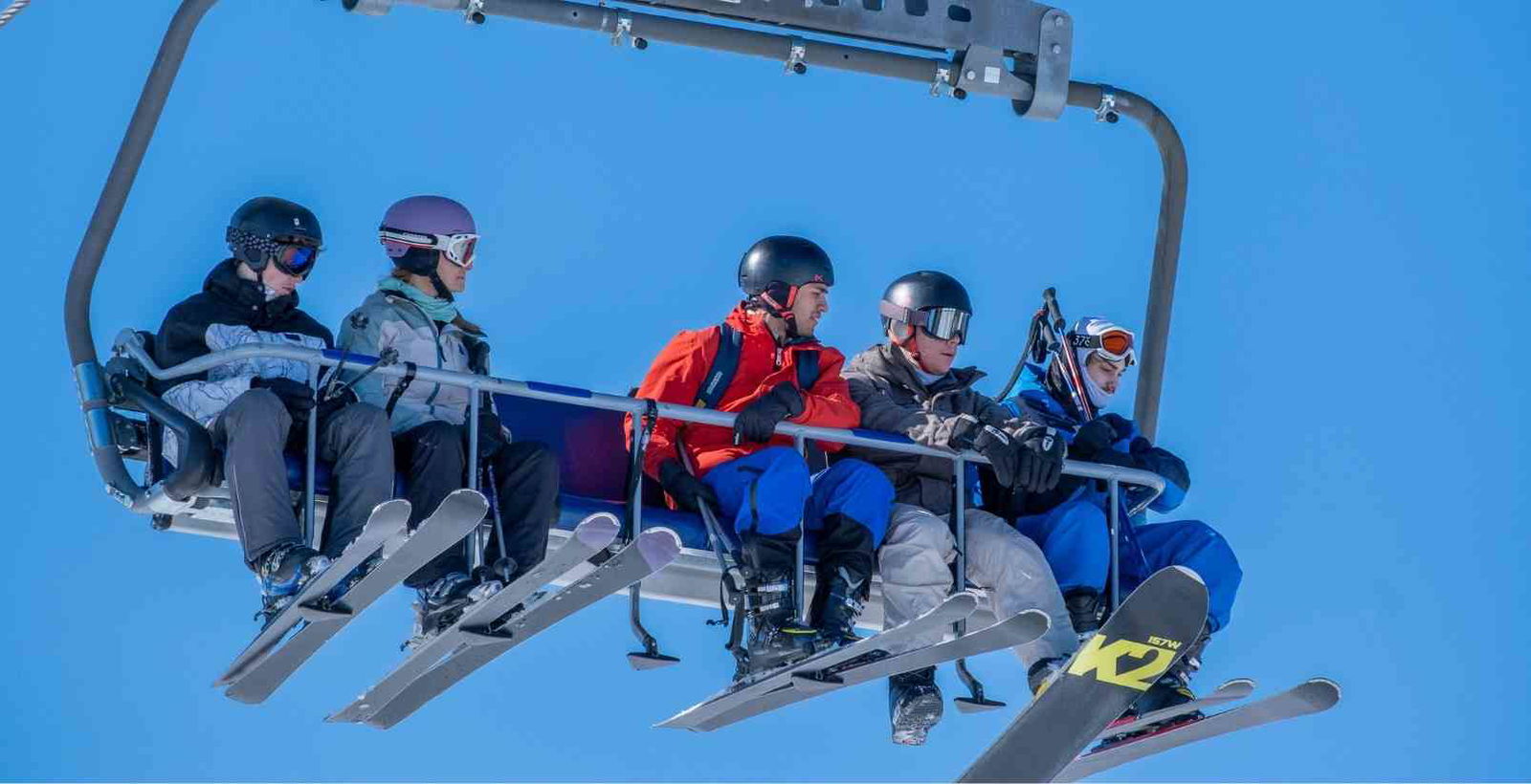 People sitting in skilift