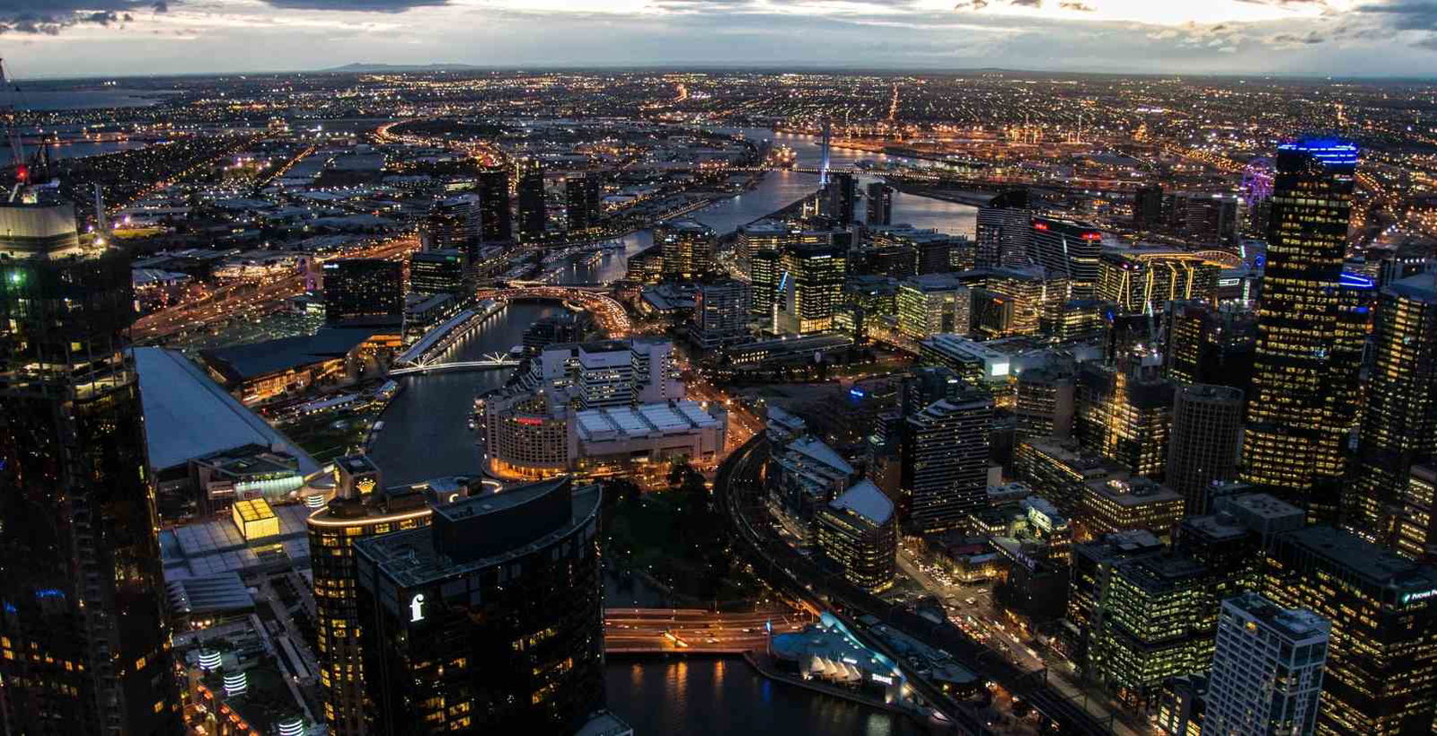 city view from melbourne skyjack at eureka tower